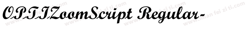 OPTIZoomScript Regular字体转换